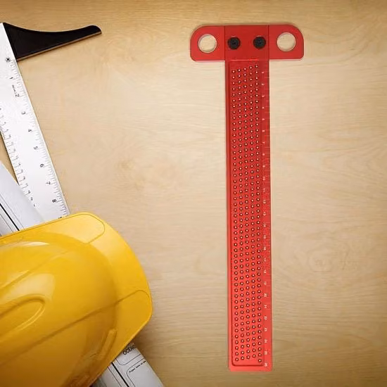 Marcatore quadrato in lega di alluminio rosso per carpenteria su legno e vetro T-260