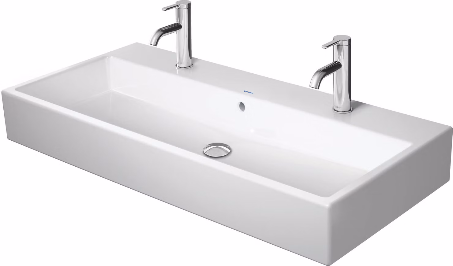 Duravit Vero Air lavabo de meuble, 100x47cm, avec trop-plein, 2 trous pour robinet, poli, 2350100026, 2350100026