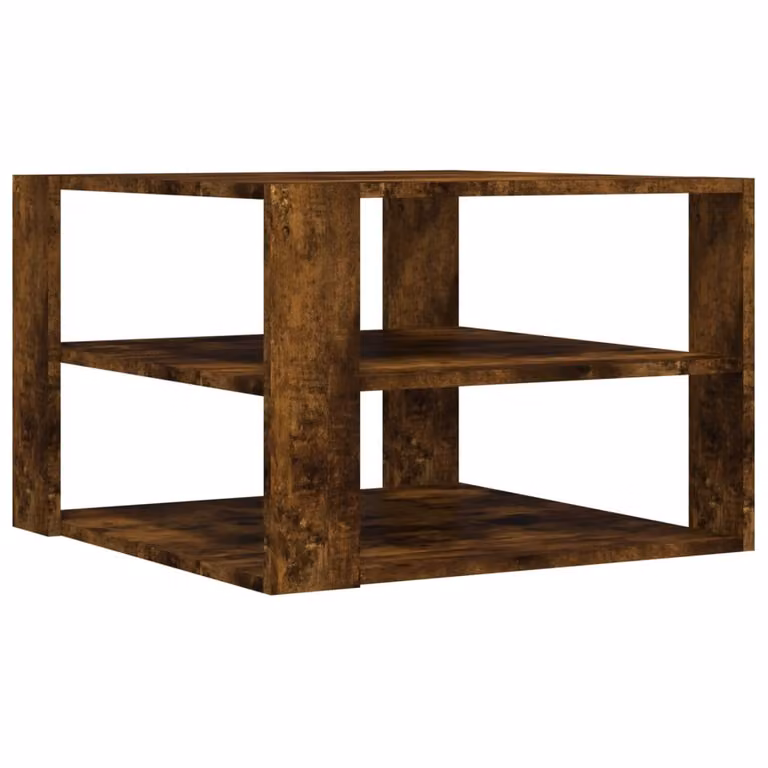 Tavolino Salotto Rovere Fumo 58x58x40 cm Legno Multistrato