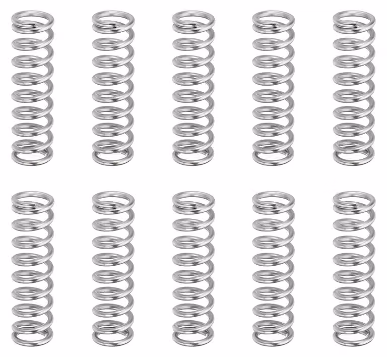 Molle a compression, 10 pezzi, dimensioni 1x7x25 mm, acciaio inossidabile 304