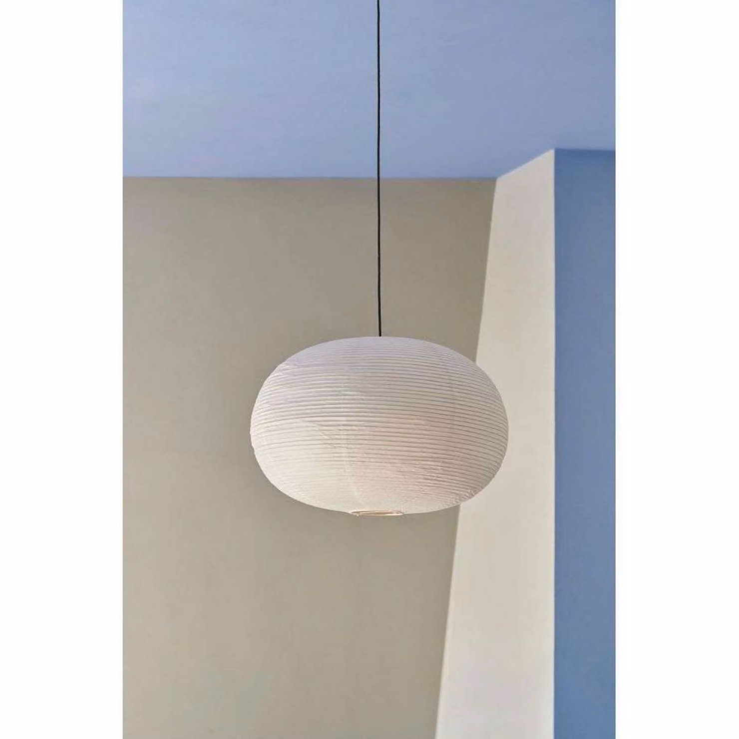 HAY Paralume Paper Shade Ellipse, 70 cm – senza set di cavi Ellipse, Bianco / Opale, Soggiorno / Sala da pranzo, Carta / Lunolit / Lunopal, Scandinavo