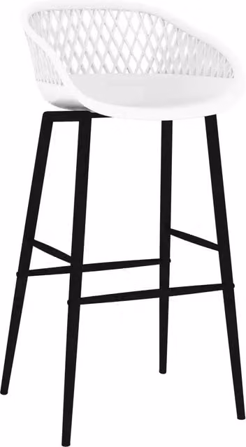 Sgabelli da Bar 4 pz Bianchi 248162