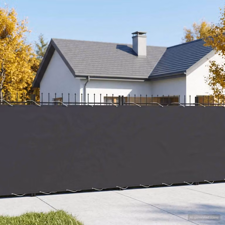 Schermo di privacy per balcone vidaXL in poliestere, colore antracite, L: 400 cm, H: 200 cm