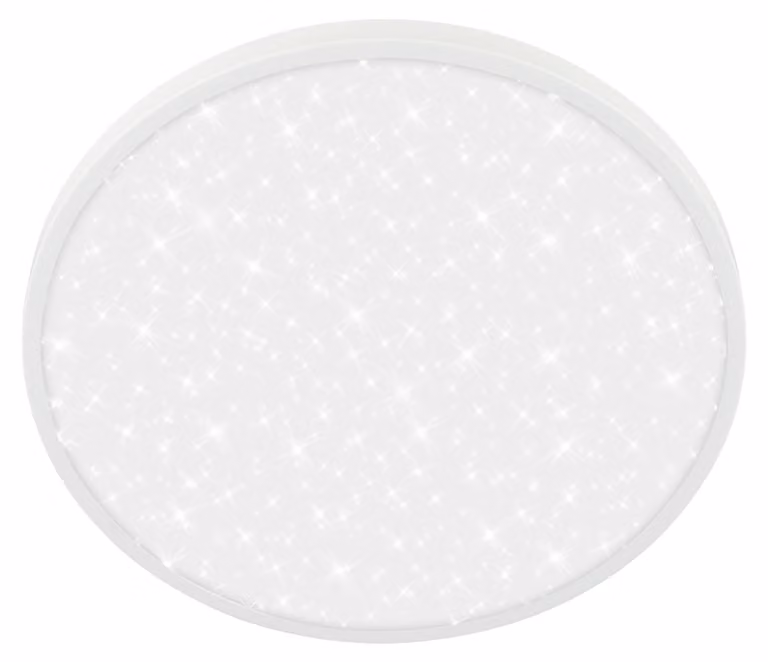 Briloner COMPETO Plafoniera LED, cornice decorativa, cielo stellato, luce bianca neutra, bianco, Ø33 x 6 cm