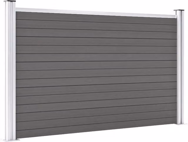 Pannello di recinzione Videx in WPC e alluminio grigio L: 180 cm, H: 105 cm