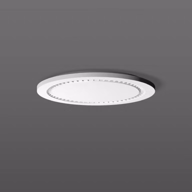 BEGA Plafoniera a LED Hemis Round, Bianco / Opale, Corridoio, Plastica, Plafoniera LED