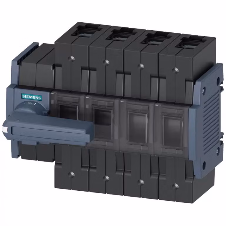 Sezionatore Siemens 160 A, serie 2, 4 poli, azionamento frontale a sinistra, unità completa 3KD34422NE100