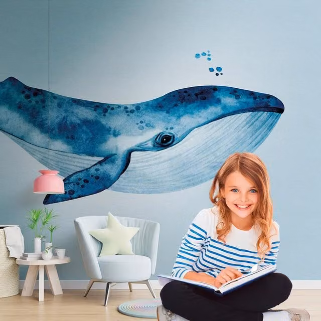 Fotomurale Moby Multicolor con design astratto per pareti, L: 371 cm, H: 280 cm