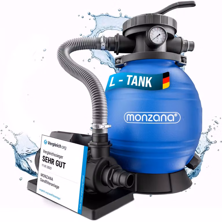 MONZANA Filtro Acqua per Piscina a 7 vie 10.200L/h