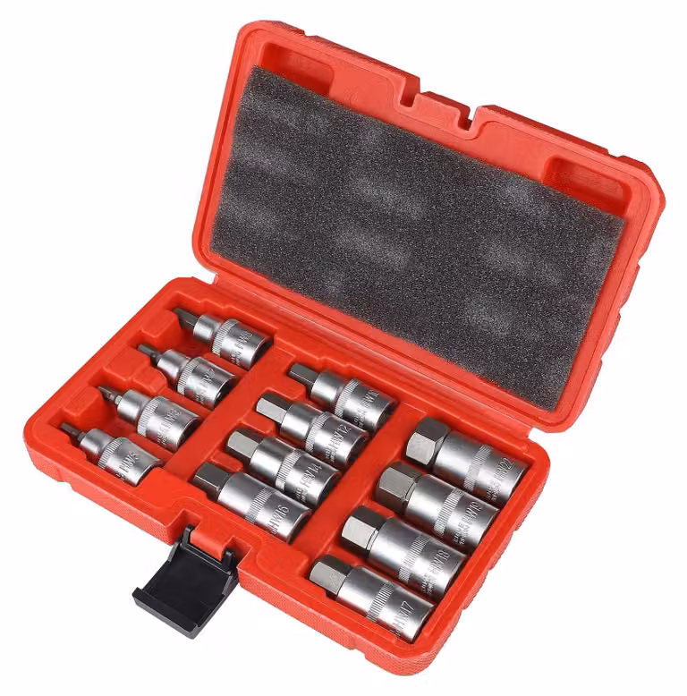 Set di 12 chiavi, comprensivo di chiavi a Esagono e custodia in plastica