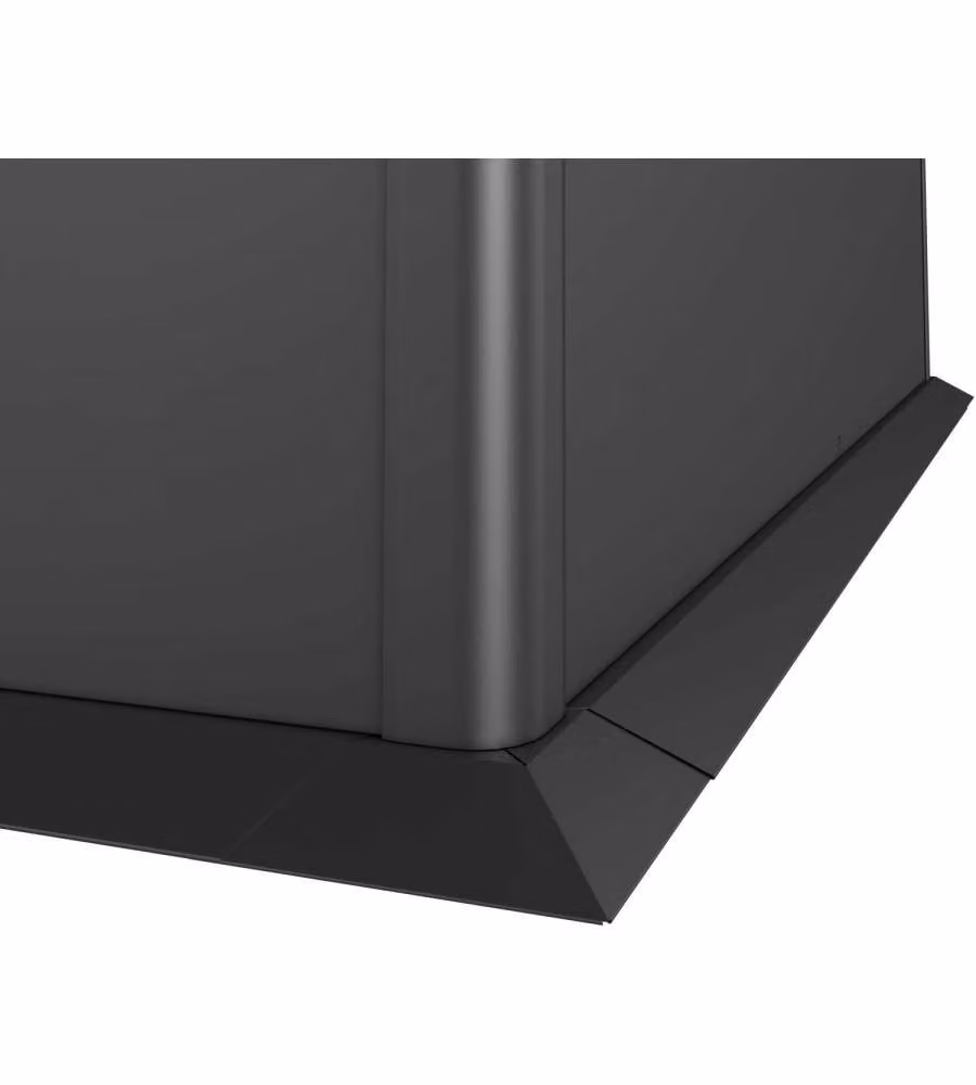 Biohort Bordo di Protezione Falciatura Prato 1,5x0,5m Grigio Metallo