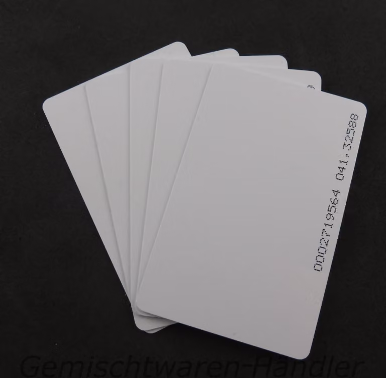 5 schede RFID da 0,82 mm, frequenza 125 kHz, transponder, portachiavi con serratura a codice, tessere identificative