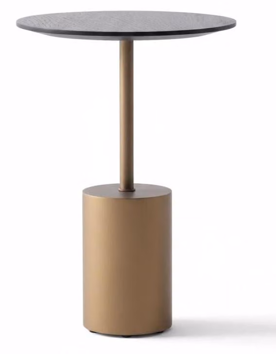 2 tavolini laterali, stile moderno, colore nero, pratici, ideali per il soggiorno, forma rotonda, nuovi
