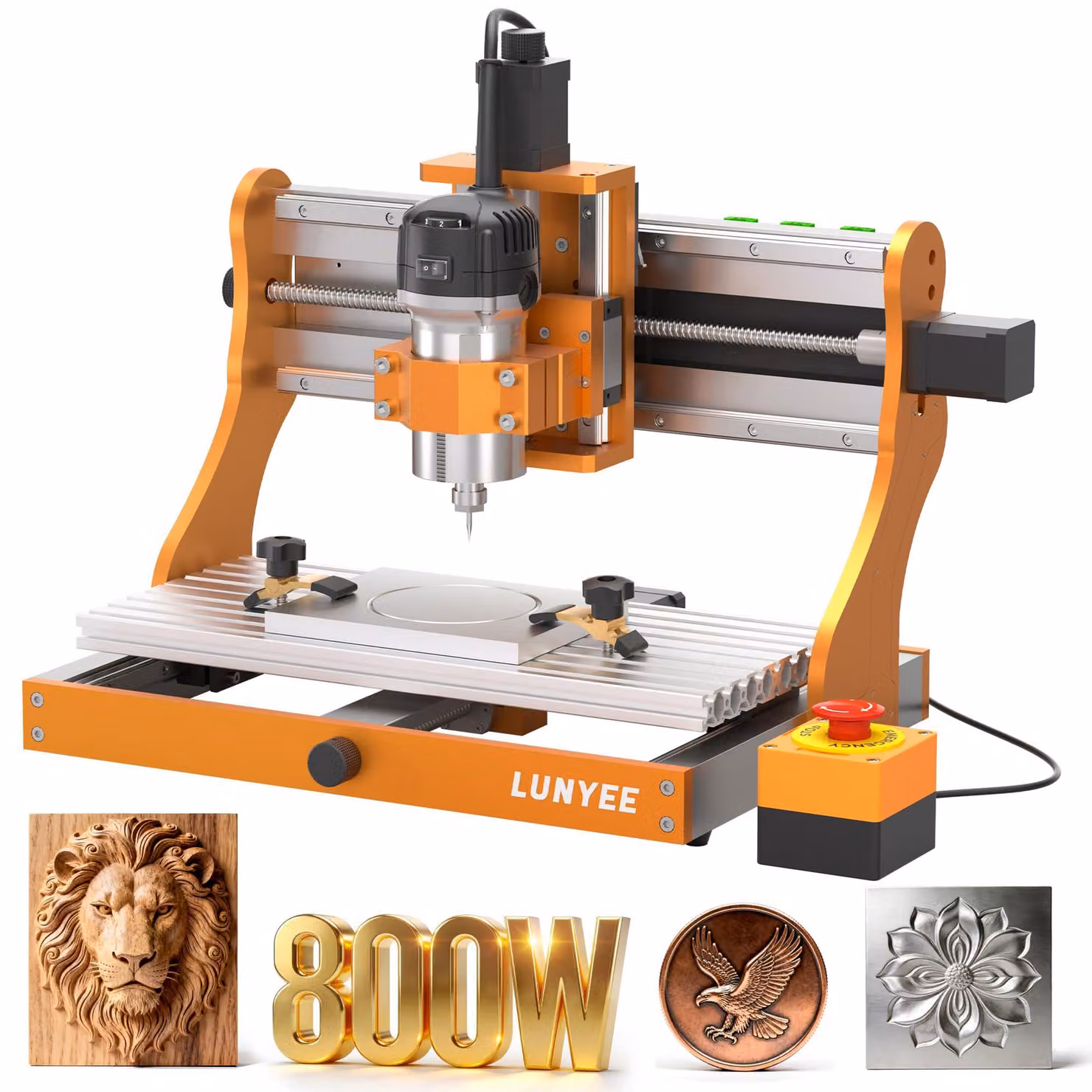 Router CNC 3020 Nova, 800W, per metallo, con assi XYZ, 30000 giri/min