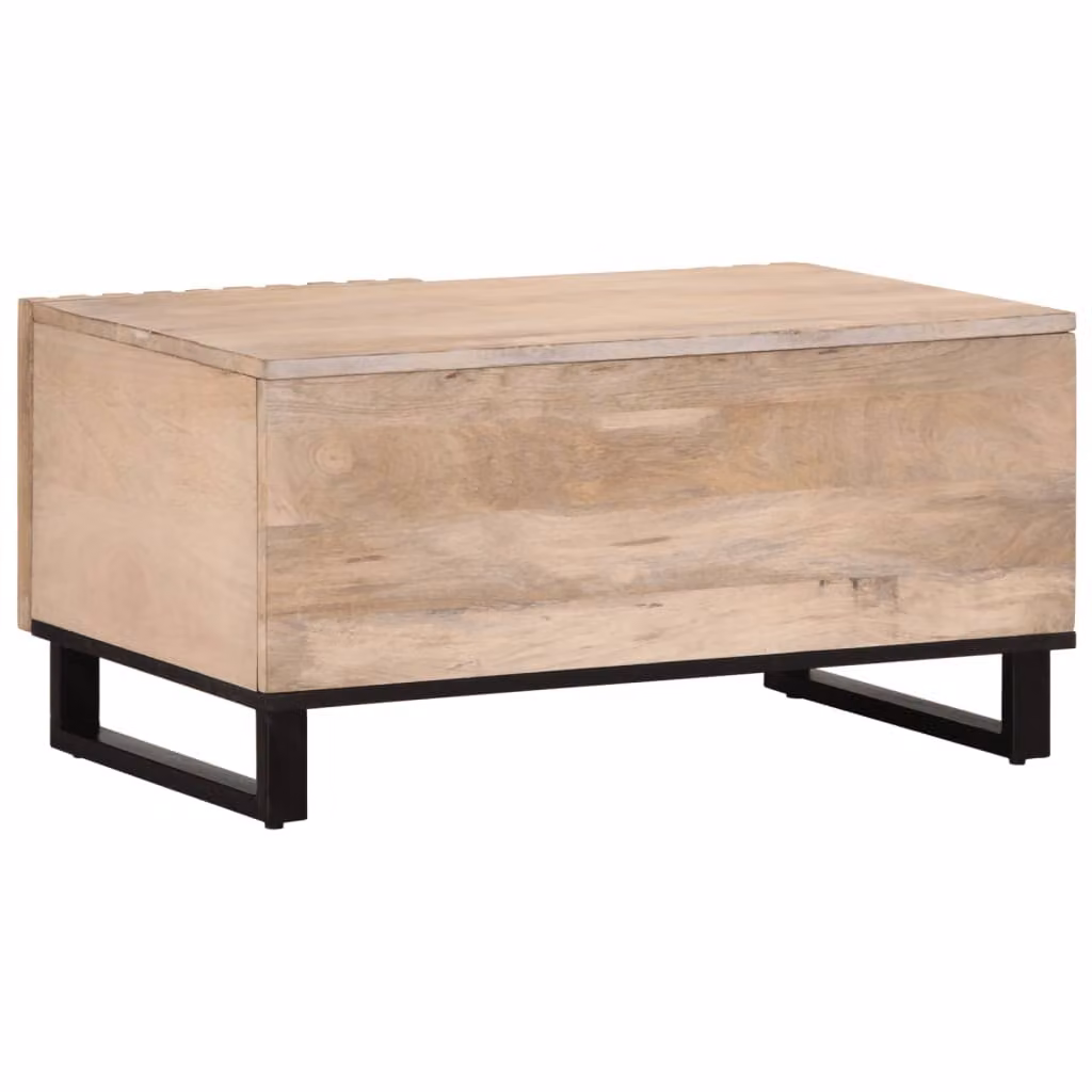 Maison Exclusive - Tavolino bianco, 80x51x40 cm, in legno massello di mango