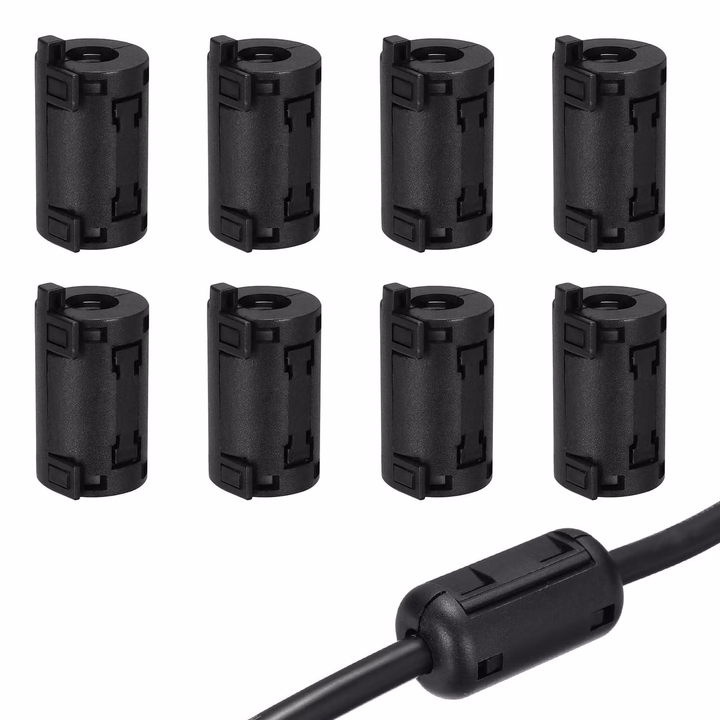Confezione da 8 anelli ferromagnetici, diametro 9 mm, filtro EMI/RFI per cavi