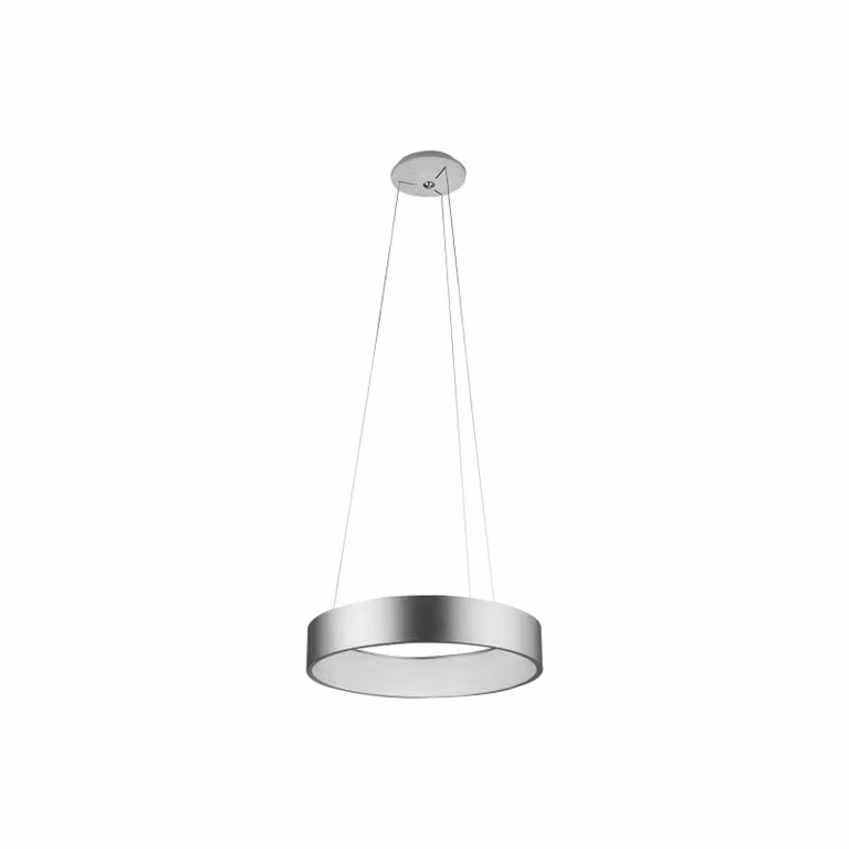 Aluminor Epsilon lampada LED a sospensione, Ø 62 cm, argento, Cromo / Argento, Soggiorno / Sala da pranzo, Alluminio, Moderno