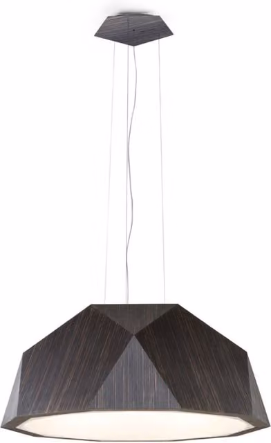 Lampada a sospensione Fabbian Crio in alluminio e legno con luce LED calda per soggiorno