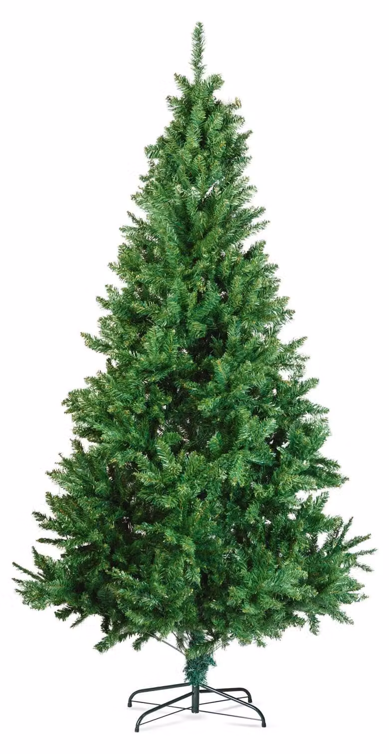 Albero di Natale artificiale - 210 cm - in PVC - verde scuro