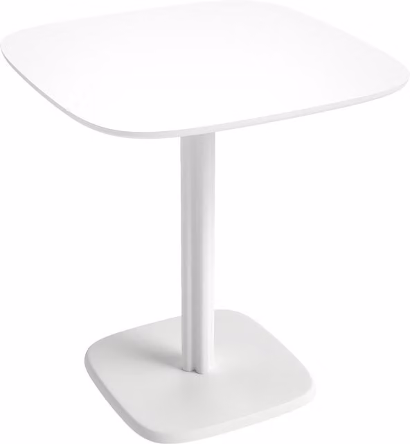 HOMCOM Tavolo da pranzo per 4 persone tavolo da cucina quadrato stile moderno con piano effetto legno, 70 x 70 cm, bianco   Aosom Italy