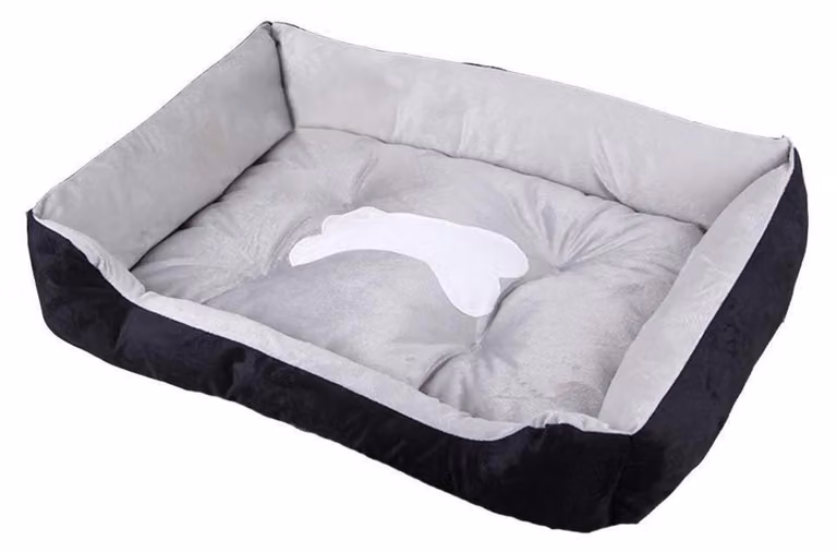 Cuccia per cani con bordo, lavabile, antiscivolo, taglia XS, colore grigio scuro