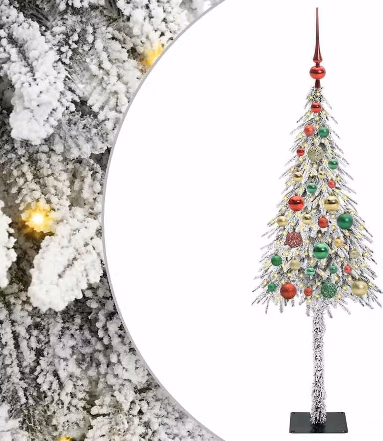 Albero di Natale con 150 LED bianchi da 120 cm in PE e acciaio