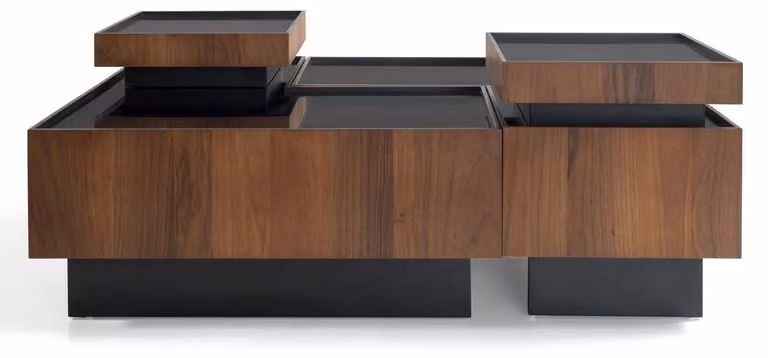 Tavolino moderno dal design elegante e con un pratico vano portaoggetti