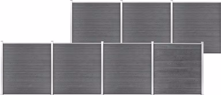 Maison Exclusive - Recinzione da giardino in WPC 1218 x 186 cm, grigio