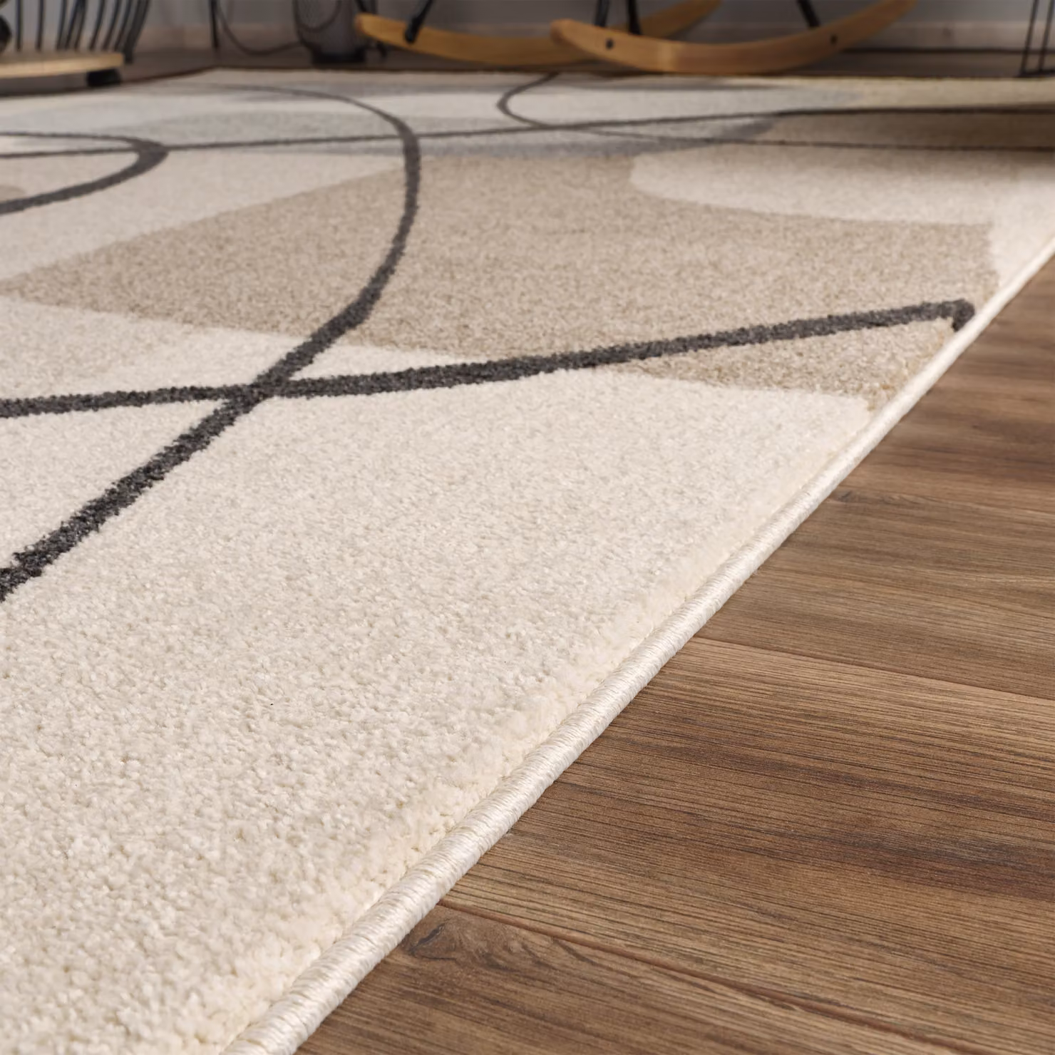 Tappeto Balsa beige moderno con design astratto, L: 160 cm, P: 230 cm – 2