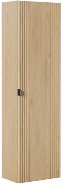 Colonna da bagno KORI 140 cm in rovere chiaro - Mobile sospeso con 1 anta