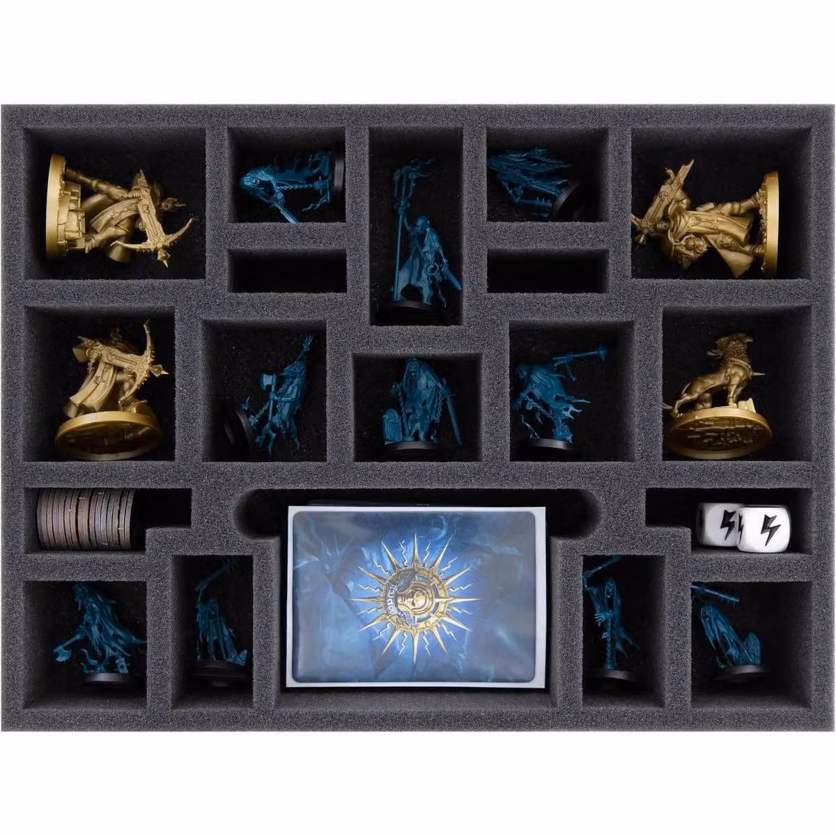 Inserto in schiuma per giochi da tavolo con 13 scomparti, 293x219x50 mm