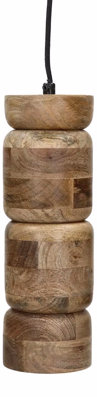 Lampada a sospensione Pomax Trento, colore naturale, diametro 10 cm, altezza 32 cm