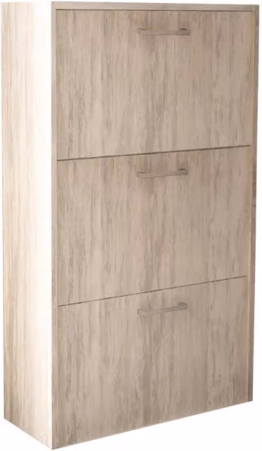 Scarpiera Molly Cosma con 3 ante a ribalta in legno color pino chiaro L 105 cm x H 59 cm x P 25 cm