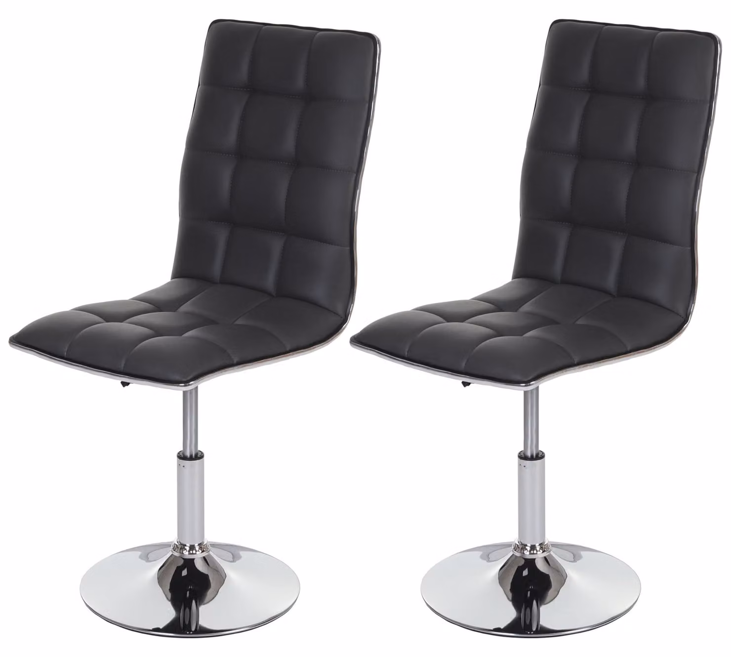 Set di 2 sedie da sala da pranzo | A x L x P 103 x 43 x 54 cm | Altezza seduta 41 cm | Pelle finta certificata MVG | Grigio | Sedia Sedia da cucina