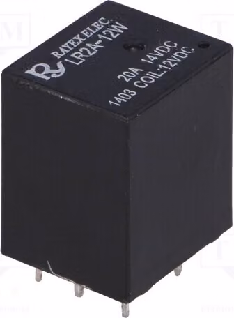 1 relè: bobina elettromagnetica, 12 VDC, 10 A/14 VDC, modello LR2A-12W, elettromagnetico