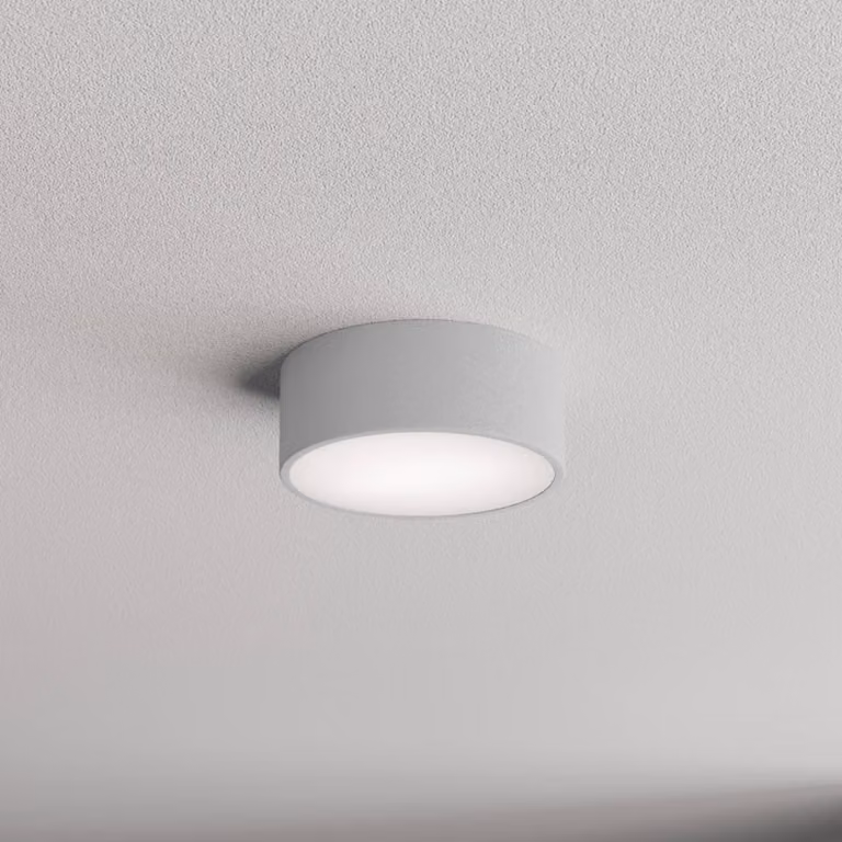 Plafoniera con sensore di movimento Cleo 200 TEMAR LIGHTING, Alluminio / Grigio / Zincato, Corridoio, Metallo, Moderno, Plafoniera