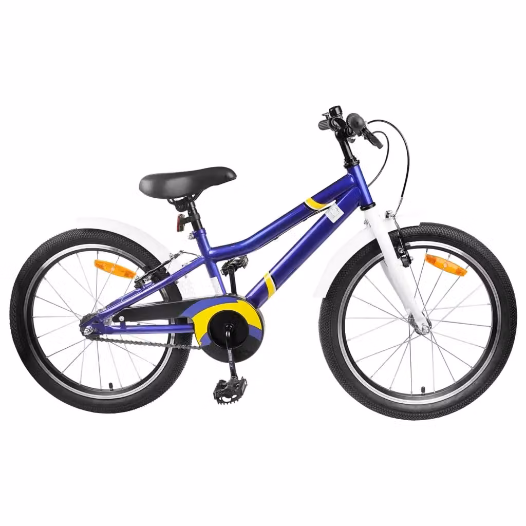 Bicicletta per bambini da 20 pollici in metallo e gomma, blu e bianca – 2
