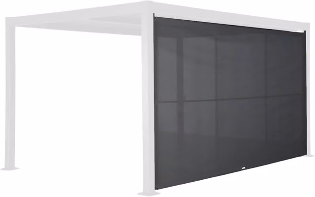 Tenda laterale retrattile in alluminio e textilene per pergola