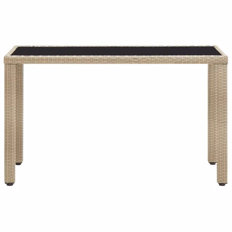 Tavolo da Giardino Beige 123x60x74 cm in Polyrattan