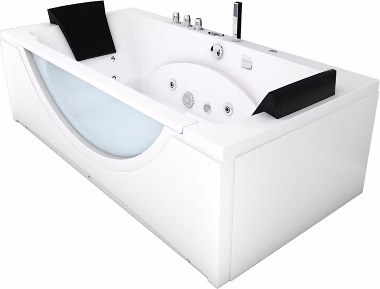 Whirlpool Pool Vasca ad angolo W81R-TH-A 90x180cm con radio e luce colorata