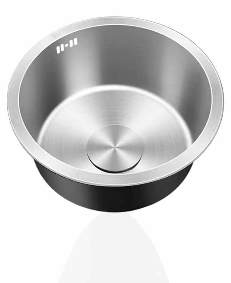 Lavello da cucina rotondo in acciaio inossidabile, modello mini