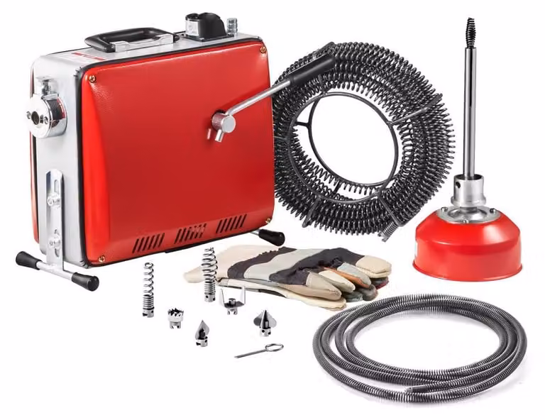 Disincagliatore elettrico per scarichi - 390 W - 1400 giri/min - Cavo flessibile da 24,5 metri - Acciaio al manganese