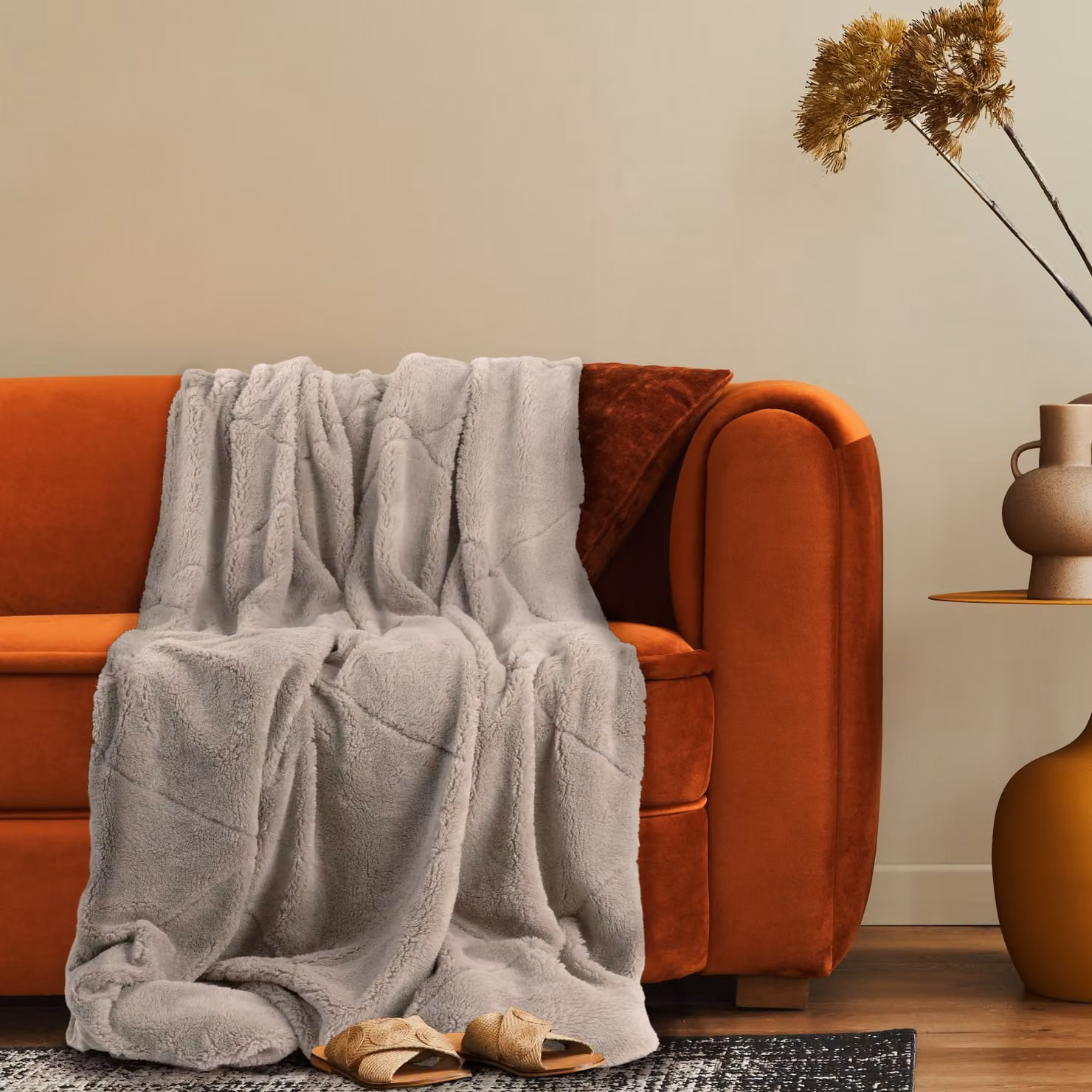 Coperta morbida Utah beige L: 150 cm, P: 200 cm – 2