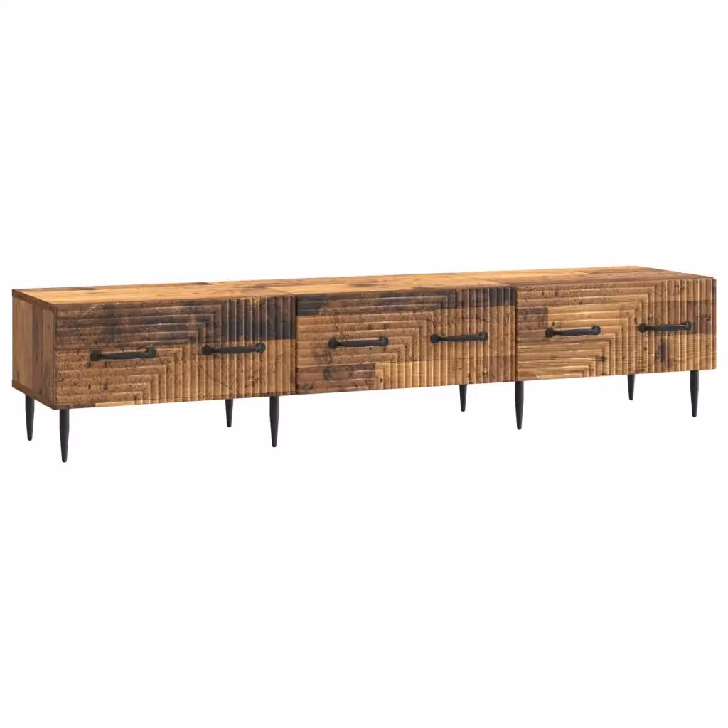 Mobile TV vidaXL in legno ingegnerizzato stile vintage colore marrone L: 147 cm, P: 34,5 cm, H: 30 cm – 2