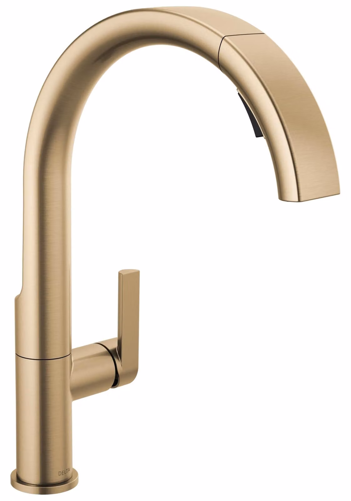 Miscelatore monocomando per cucina, a estrazione laterale, finitura bronzo champagne spazzolato
