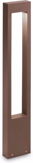 Piantana da esterno IDEAL LUX moderna in alluminio marrone con vetro trasparente per giardino