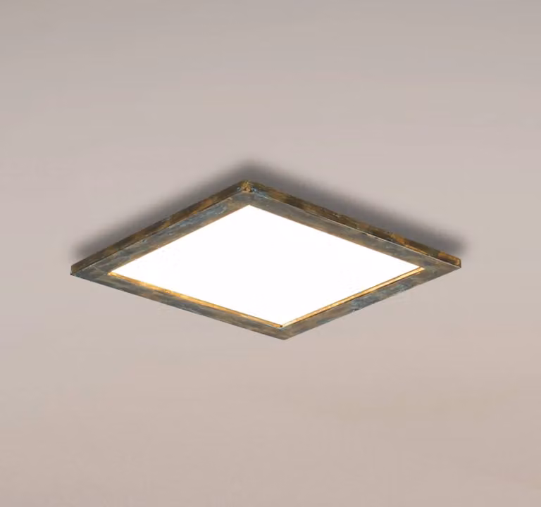 Pannello LED Aurinor Quitani, Bronzo / Ottone antico, Soggiorno / Sala da pranzo, Alluminio, Moderno, Plafoniera LED