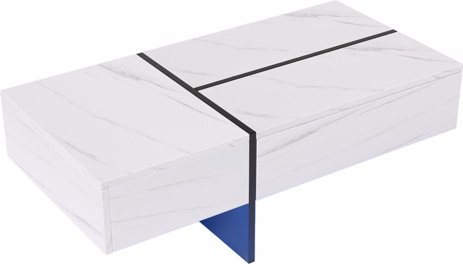 Tavolino Fortuna Lai - con sistema di illuminazione a LED controllato da app - bianco