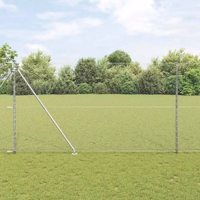 Recinzione esagonale con palo 50 x 1,5 m Acciaio zincato Rete 3353425