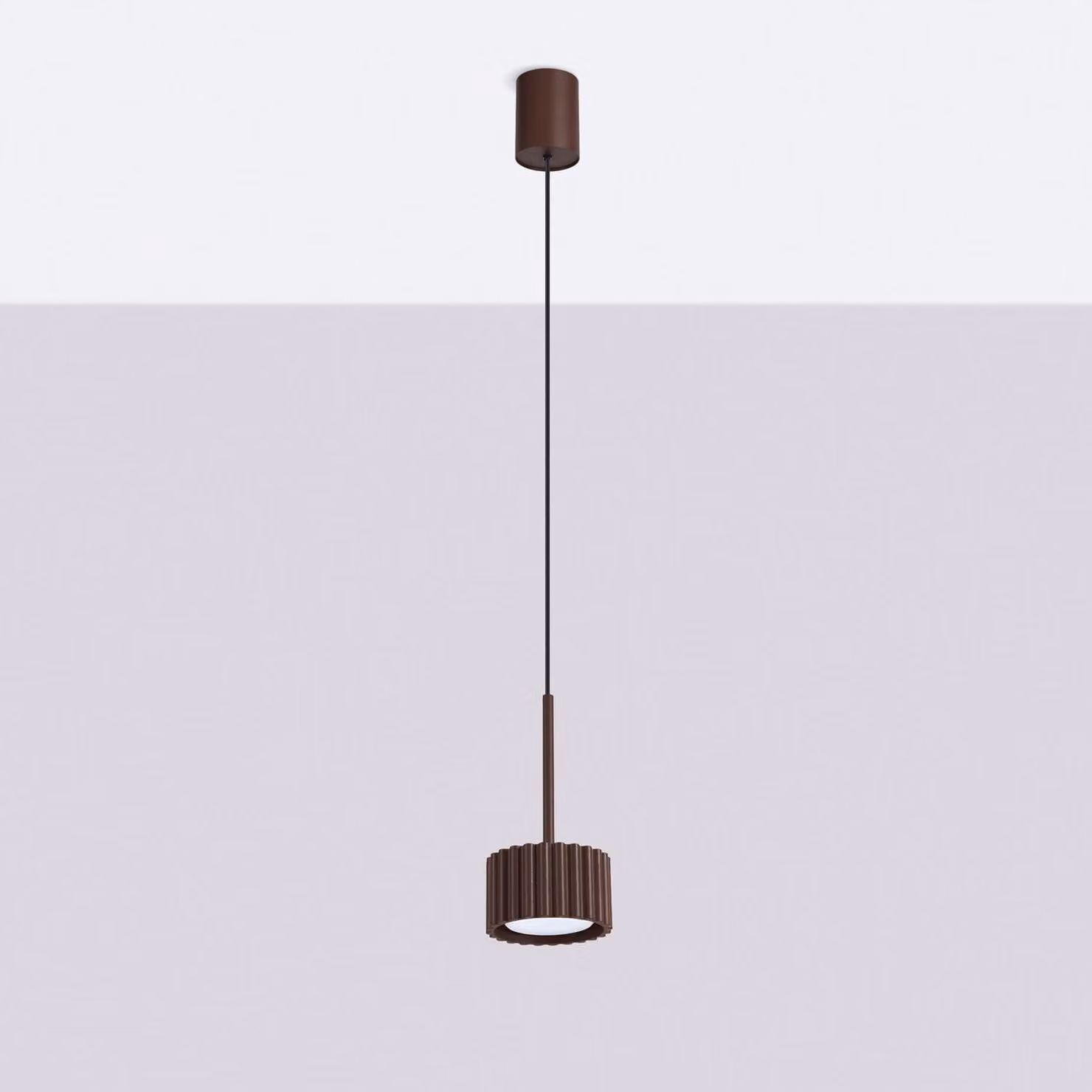 Lampada a sospensione AURA 1 marrone Gx53 1xGx53 10W alluminio 125x10x10 cm Sollux Lighting